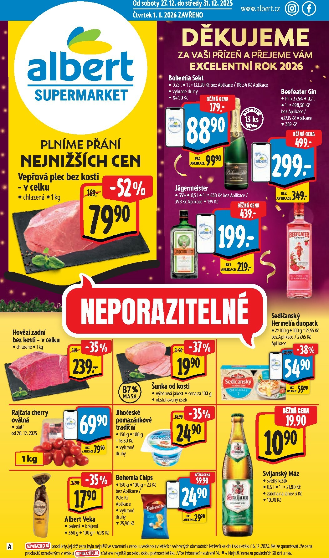 Aktuální leták Albert Supermarket od 27.12. do 31.12.