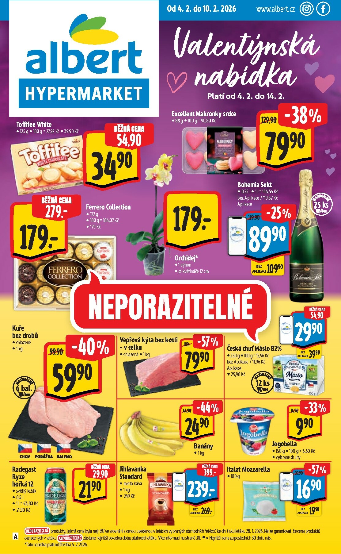 Albert Hypermarket leták platný od středy 04.02.2026 do úterý 10.02.2026