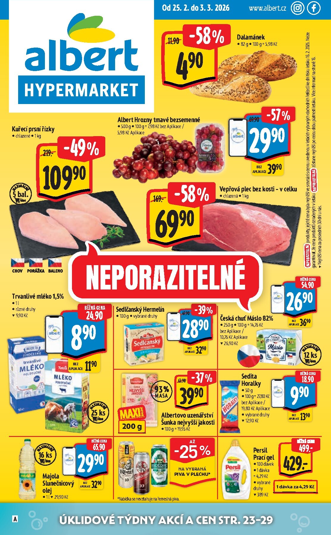 Albert Hypermarket leták platný od středy 25.02.2026 do úterý 03.03.2026