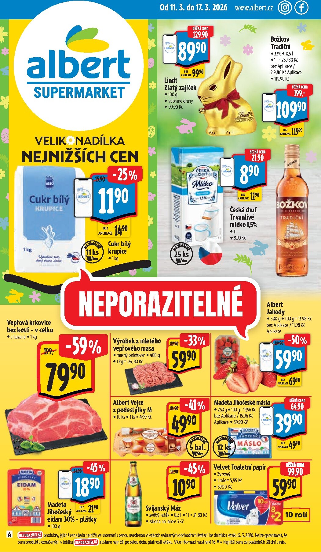Albert Supermarket leták platný od středy 11.03.2026 do úterý 17.03.2026