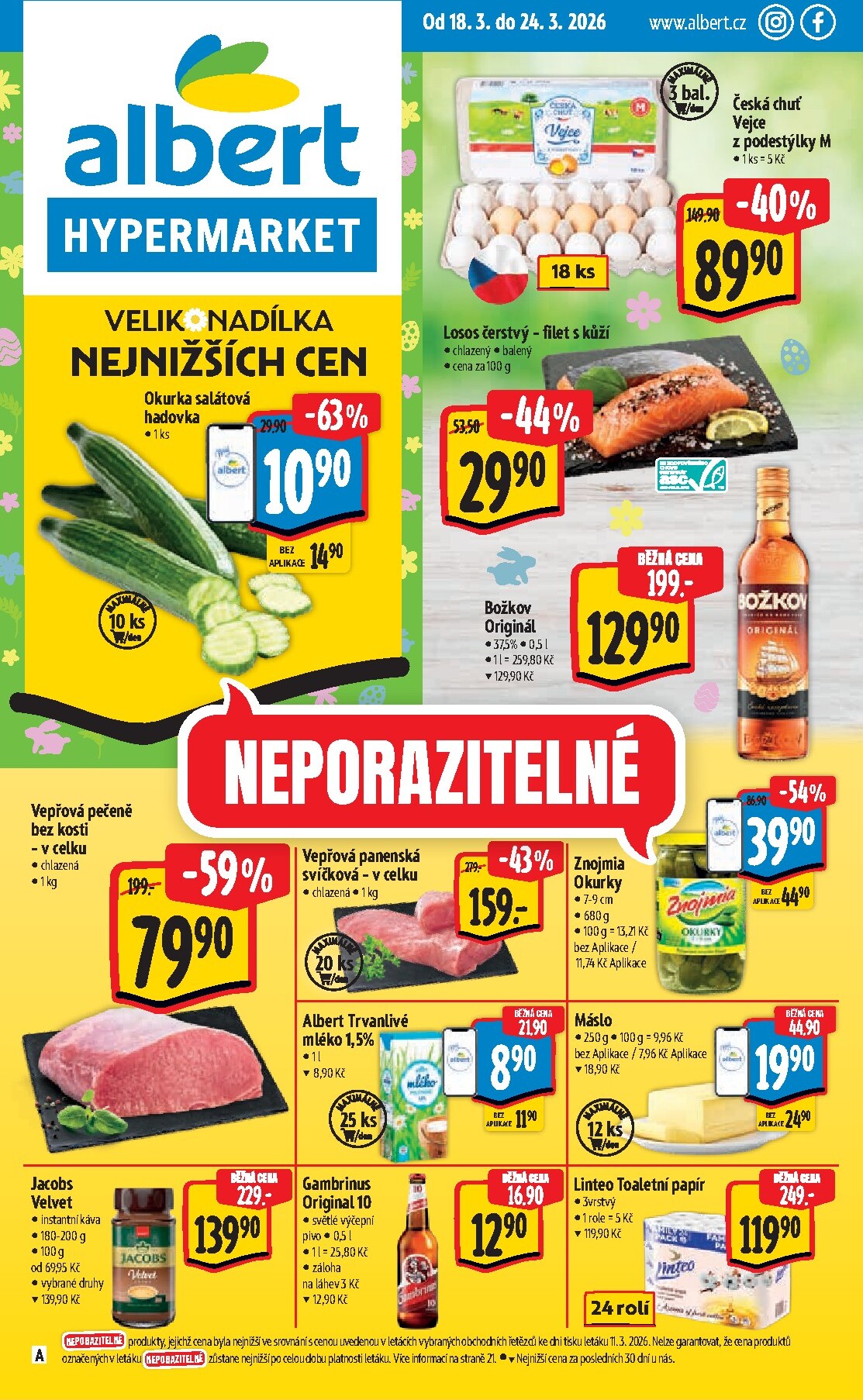 Albert Hypermarket leták platný od středy 18.03.2026 do úterý 24.03.2026