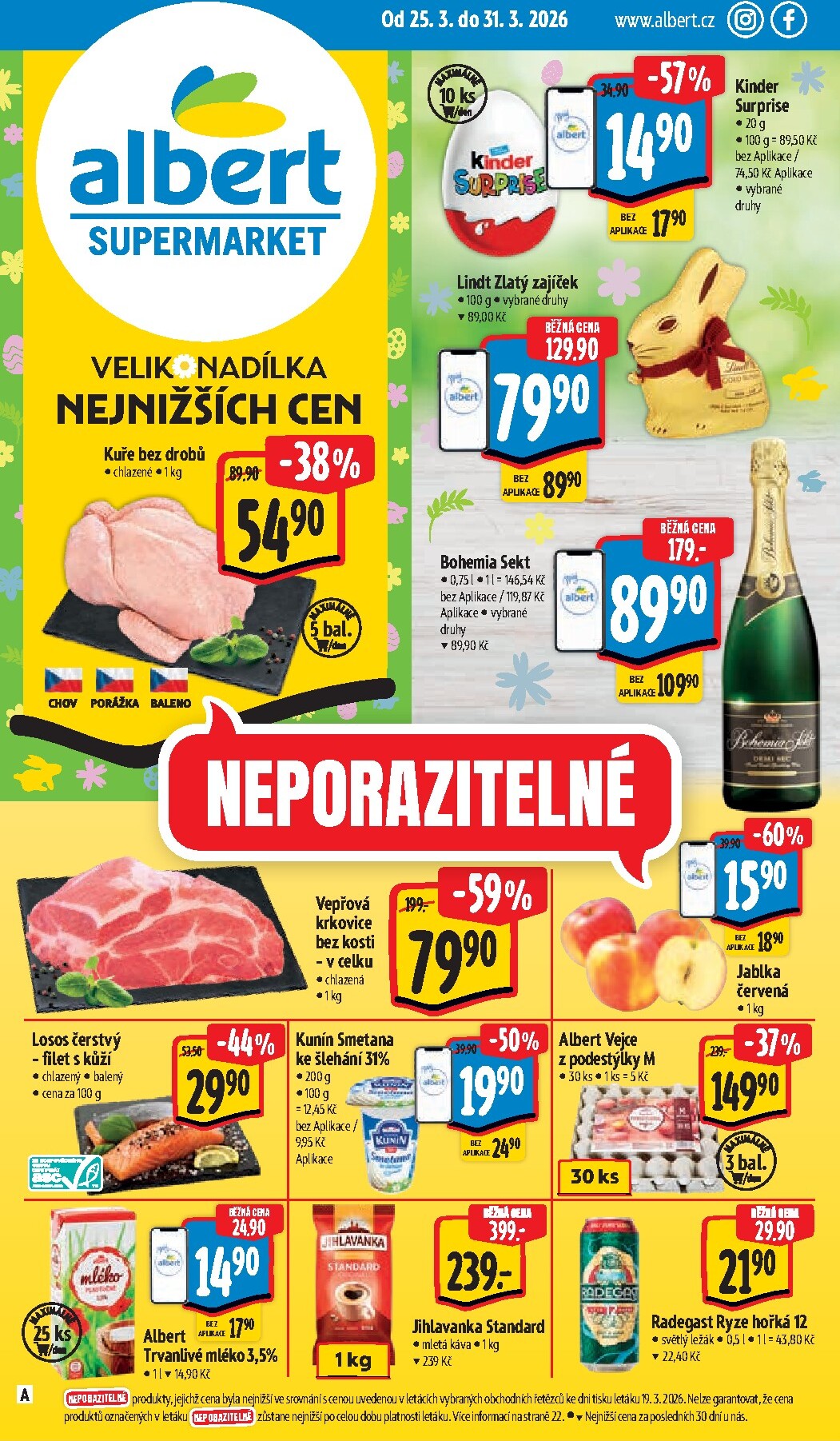 Albert Supermarket leták platný od středy 25.03.2026 do úterý 31.03.2026