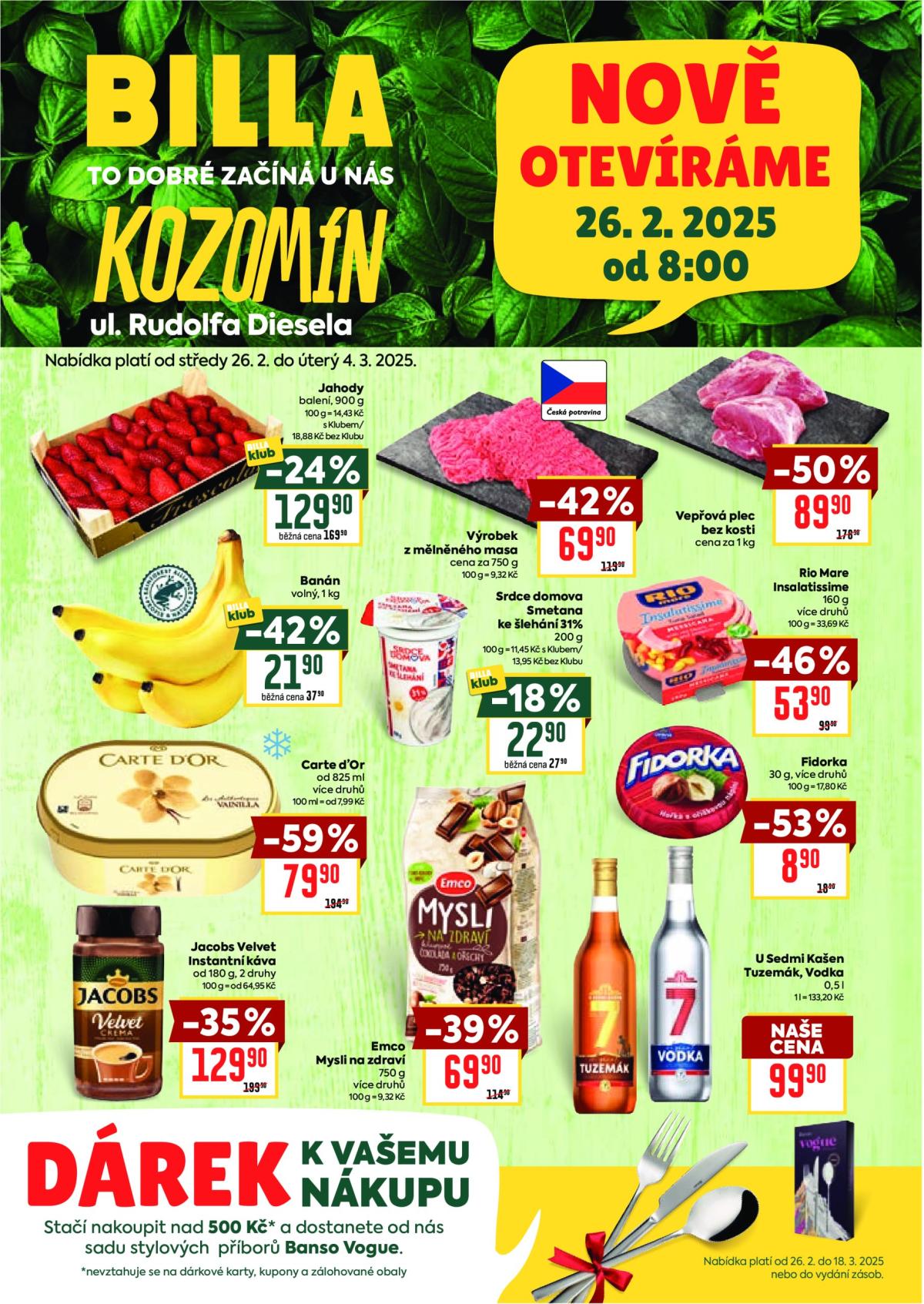 Leták Billa - Kozomín od 26.02. do 04.03.