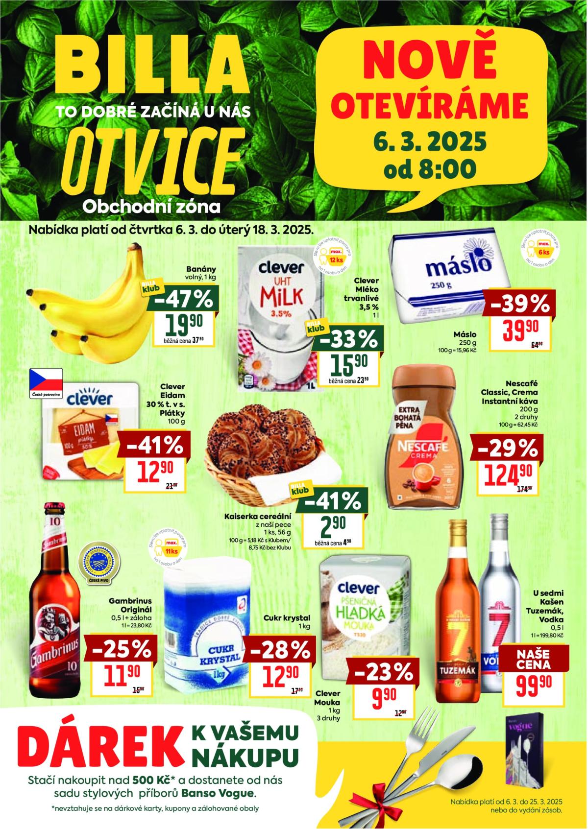 Leták Billa - Otvice od 06.03. do 18.03.