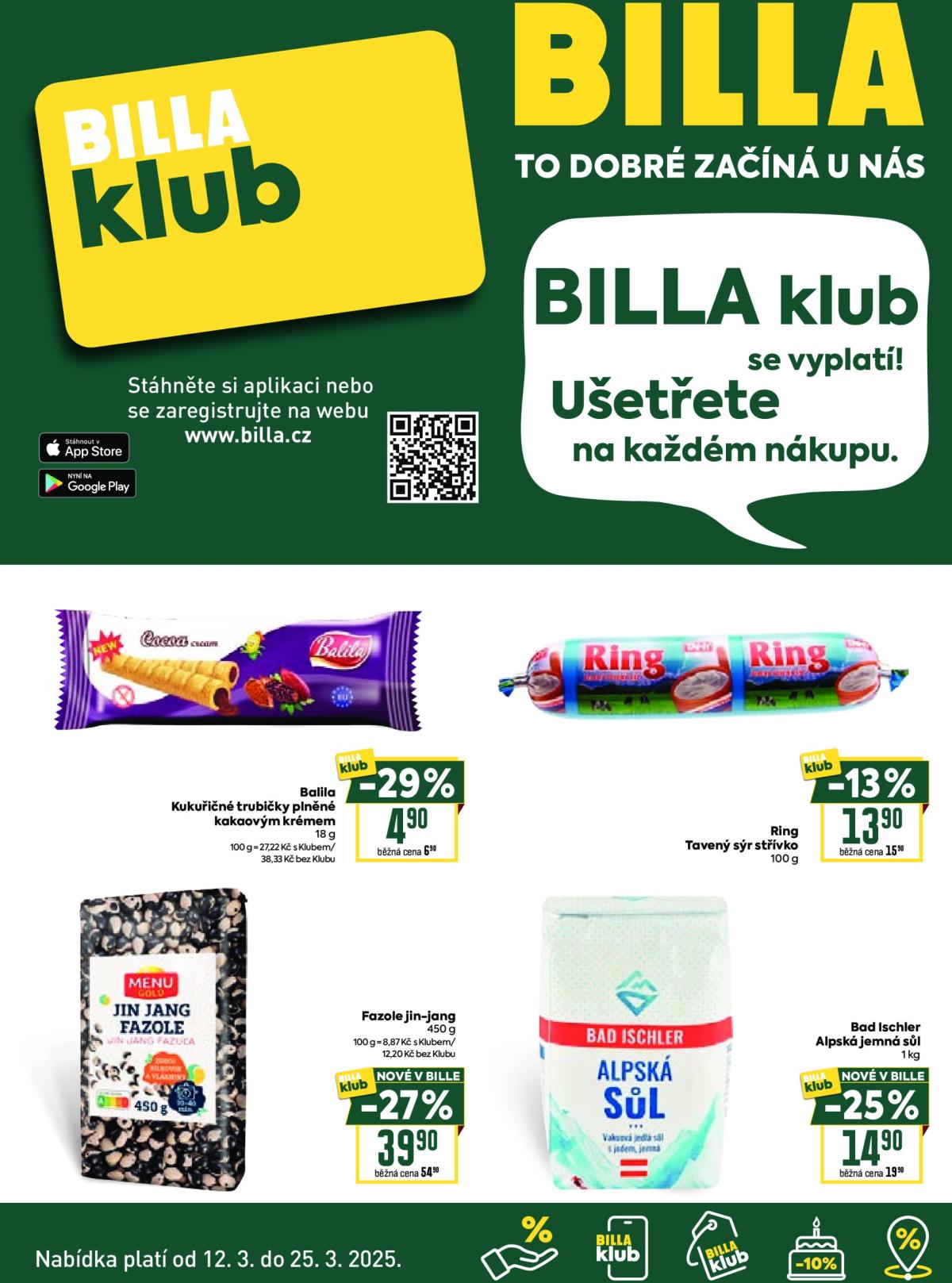 Leták Billa - Klub od 12.03. do 25.03.