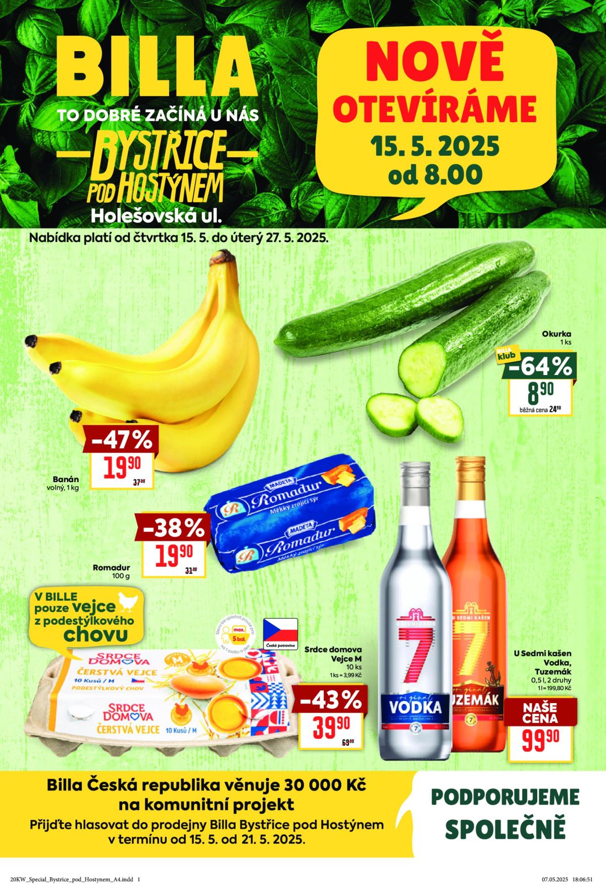 Leták Billa - Bystřice pod Hostýnem od 15.05. do 27.05.