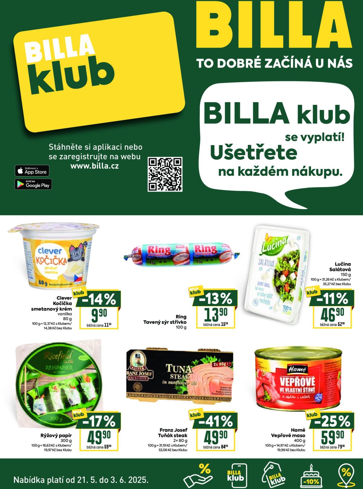 Leták Billa - Leták BILLA klub od 21.05. do 03.06.