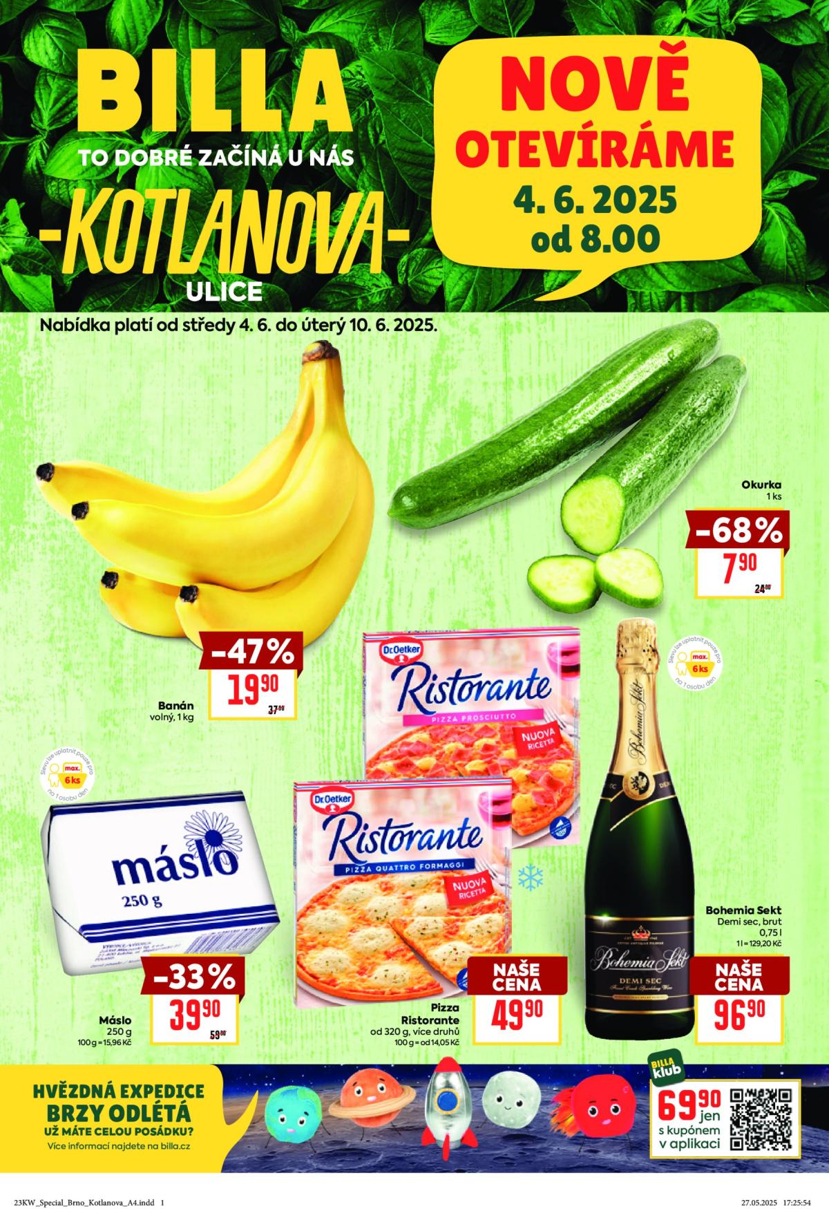 Leták Billa - Brno, Kotlanova od 04.06. do 10.06.