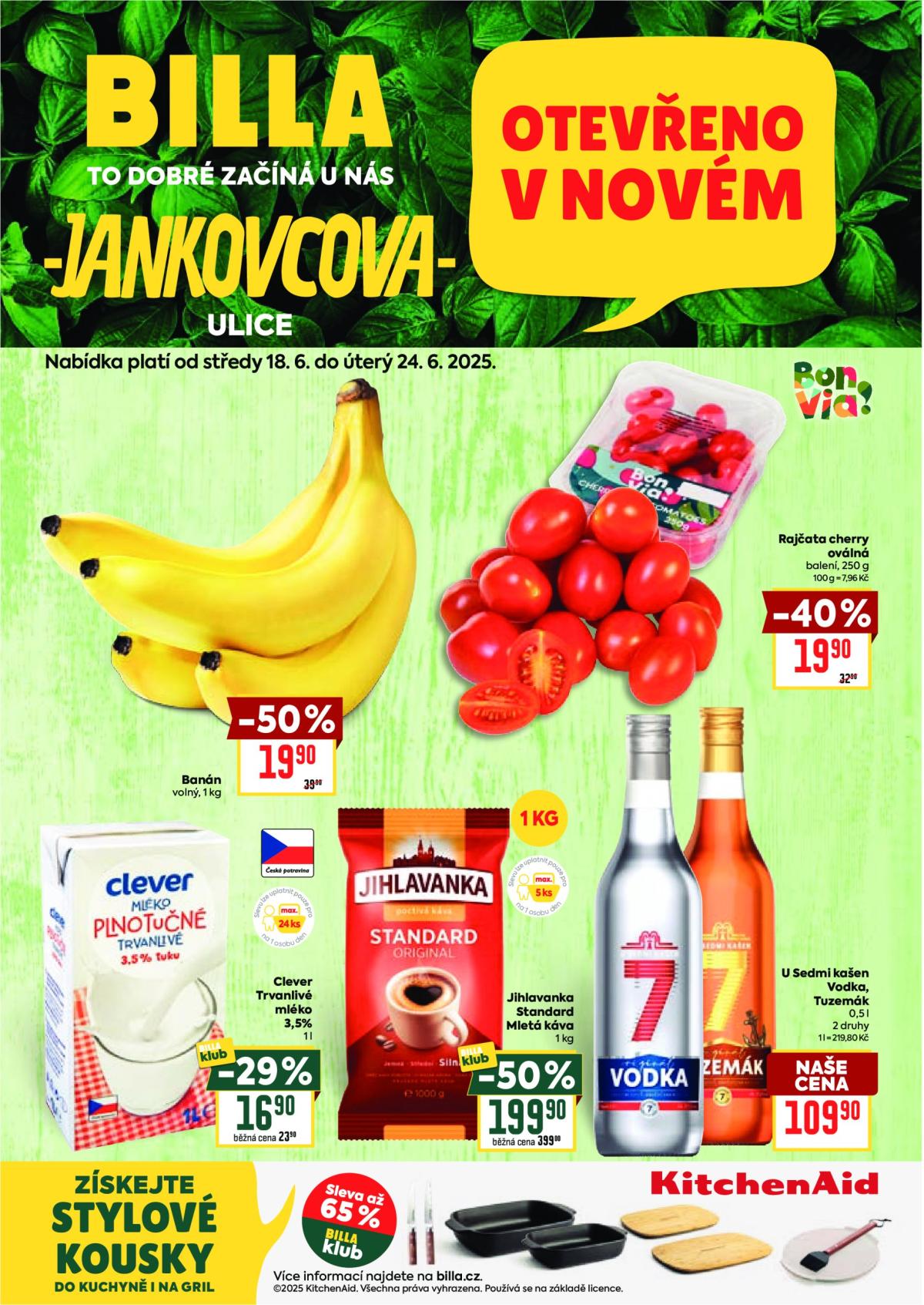 Leták Billa - Praha, Jankovcova od 18.06. do 24.06.