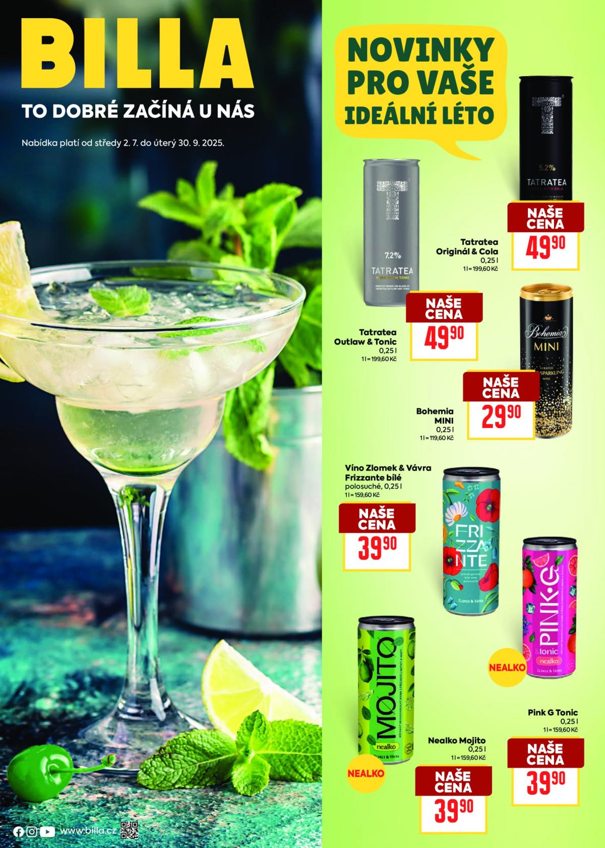 Leták Billa - Katalog: Alko novinky od 02.07. do 30.09.