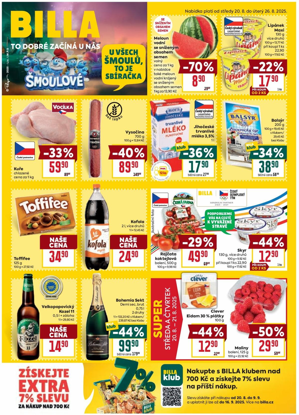 Leták Billa - Malý leták od 27.08. do 02.09.