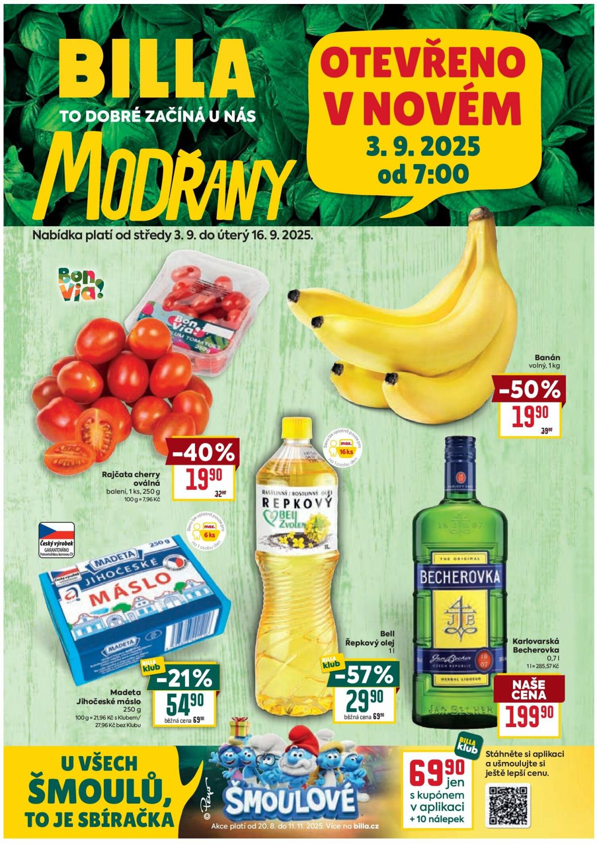 Leták Billa - Modřany od 03.09. do 16.09.