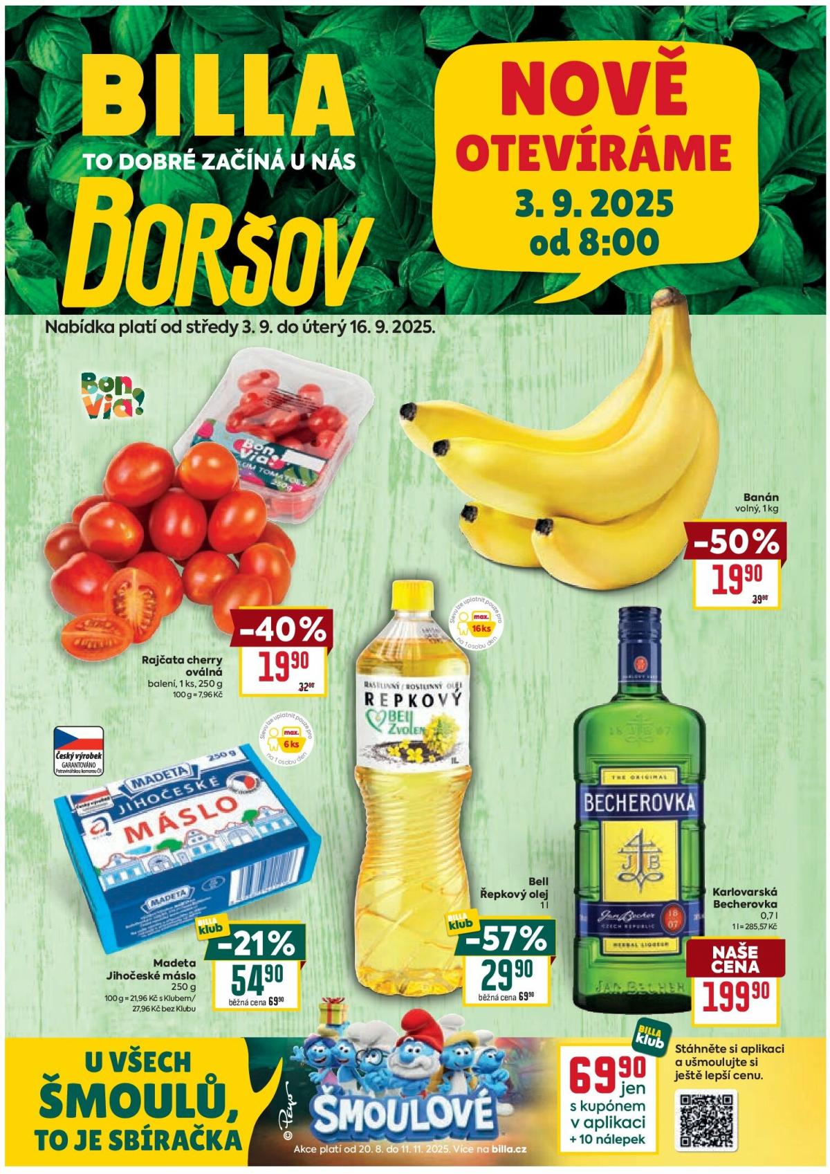 Leták Billa - Boršov od 03.09. do 16.09.