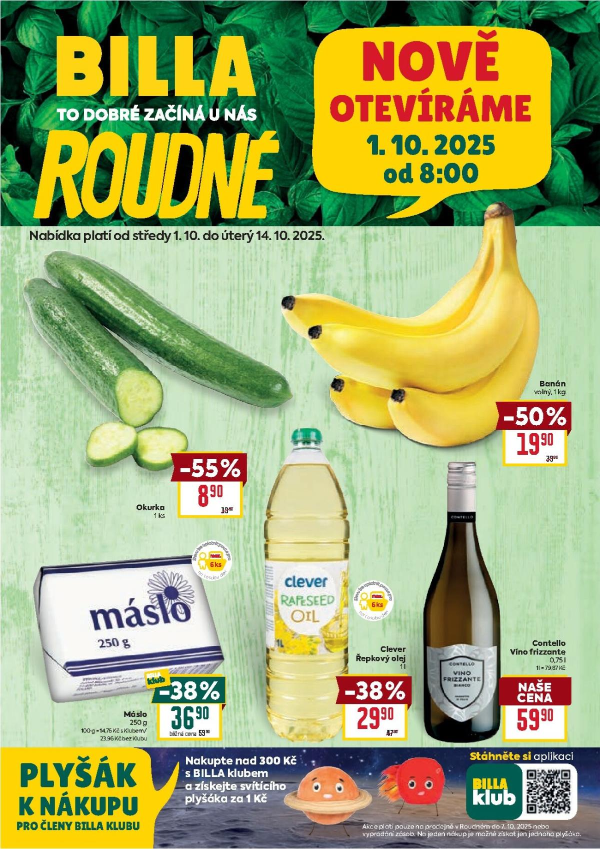 Leták Billa - Roudné od 01.10. do 14.10.