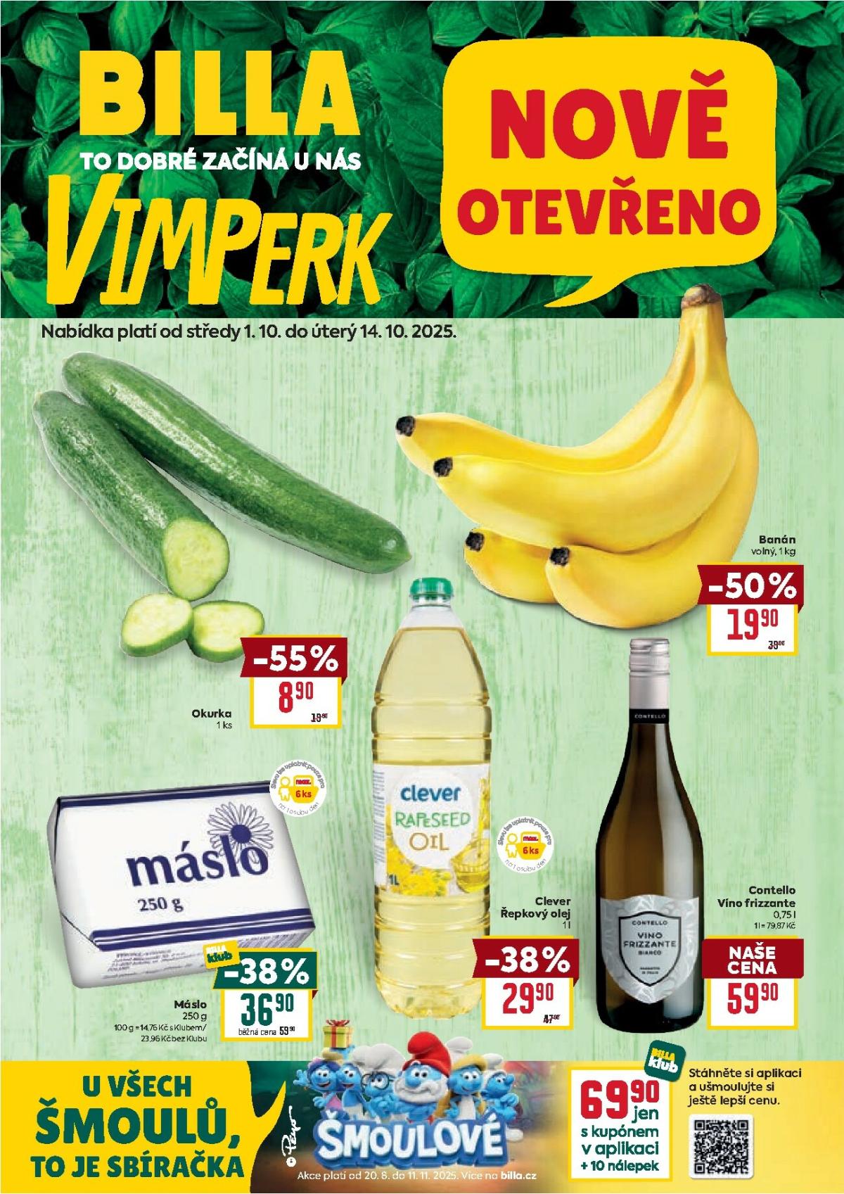 Leták Billa - Vimperk od 01.10. do 14.10.
