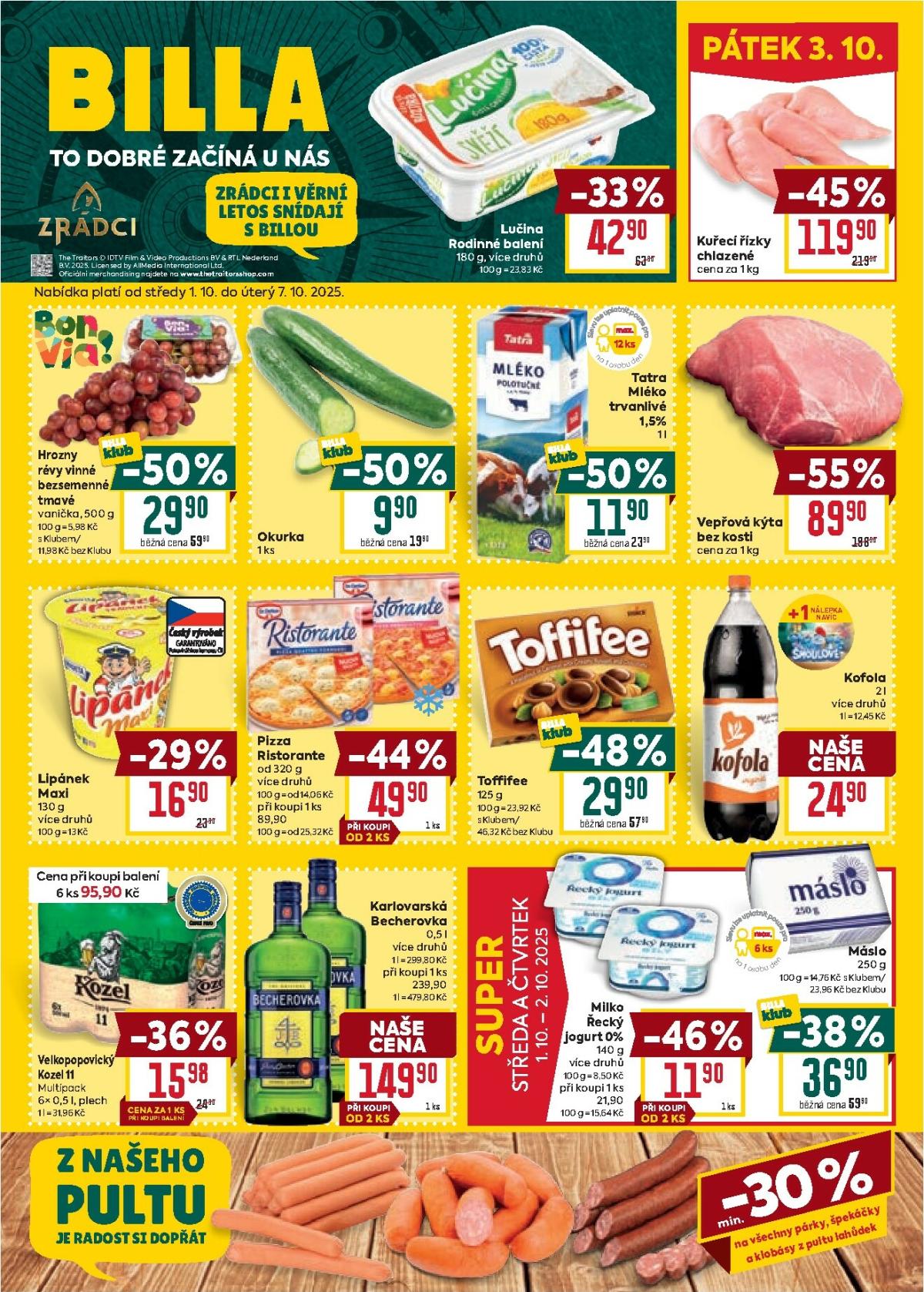 Aktuální leták Billa - Malý leták od 08.10. do 14.10.