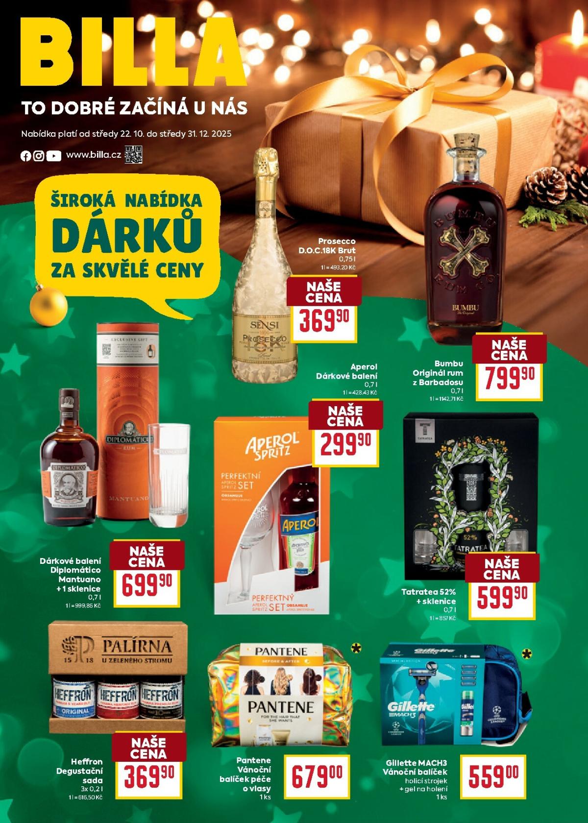 Aktuální leták Billa - Vánoce Dry od 22.10. do 31.12.