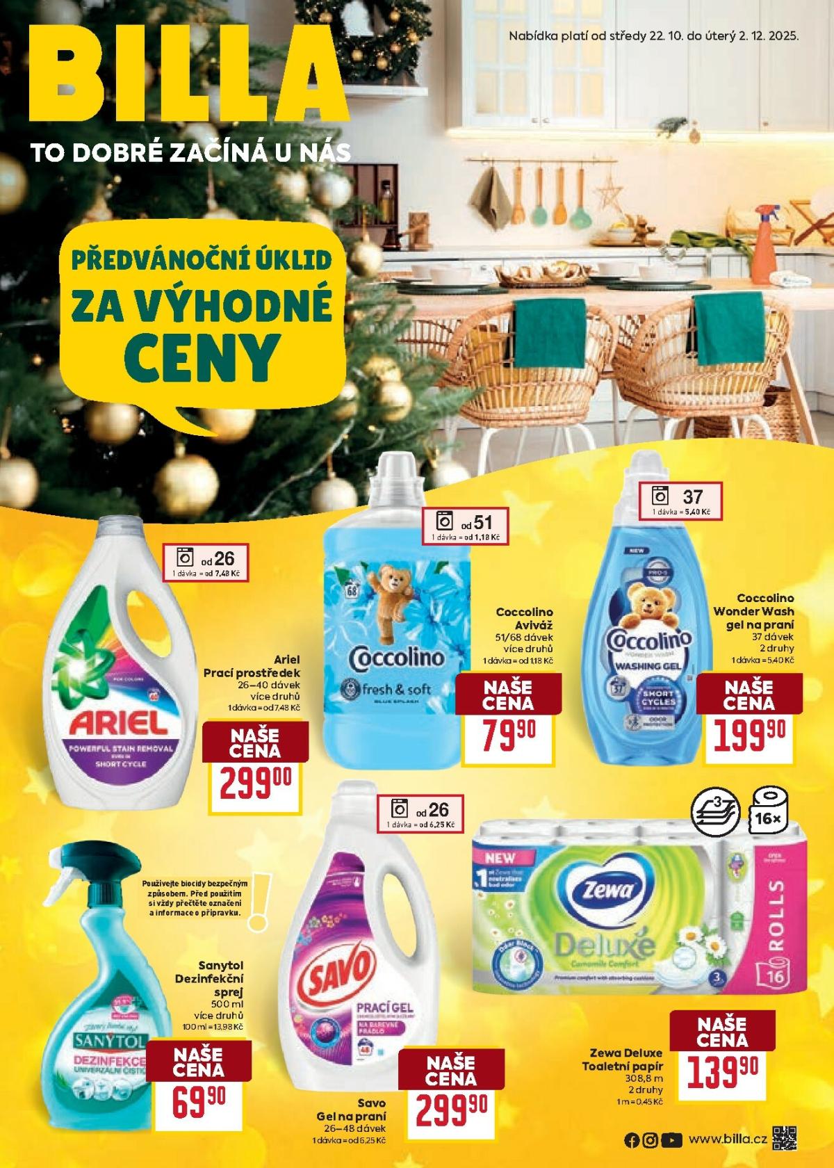 Aktuální leták Billa - Cleaning od 22.10. do 02.12.