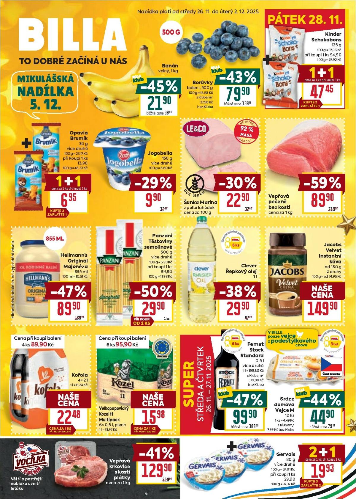Aktuální leták Billa od 26.11. do 02.12.