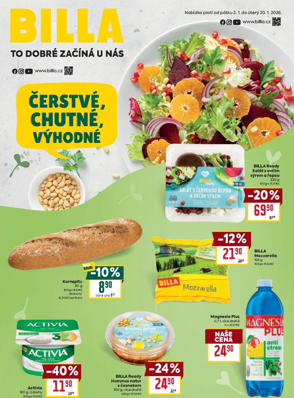 Aktuální leták Billa - Katalog pro vyvážený jídelníček od 02.01. do 20.01.