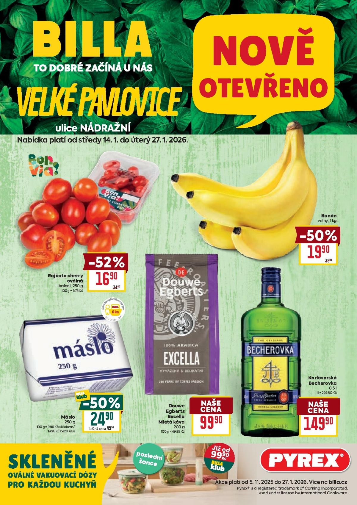 Aktuální leták Billa - Velké Pavlovice od 14.01. do 27.01.