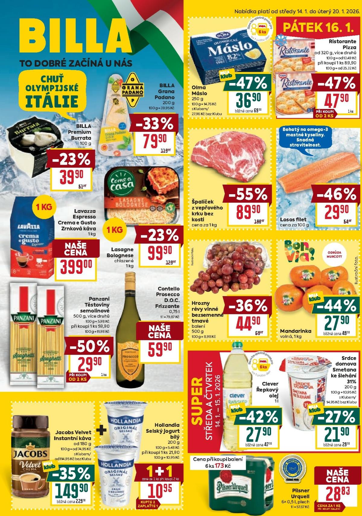 Aktuální leták Billa - Malý leták od 14.01. do 20.01.