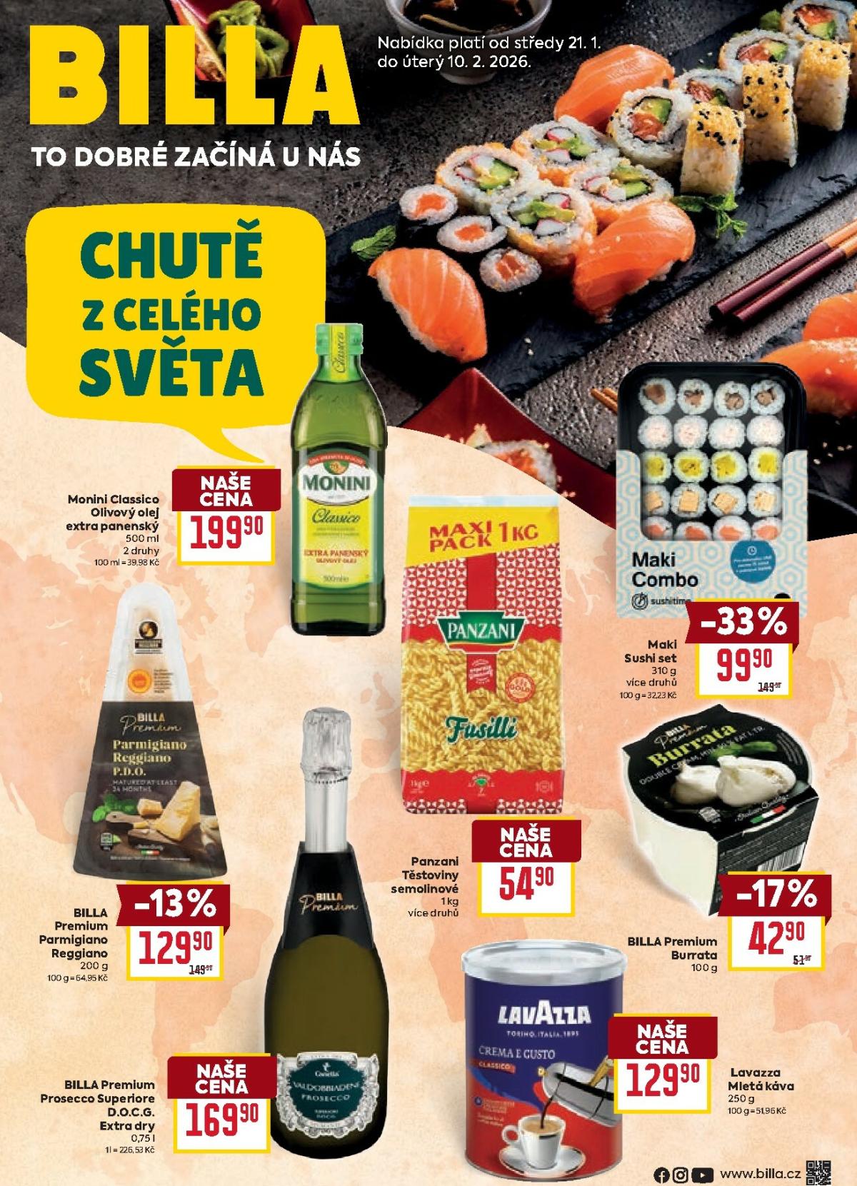Aktuální leták Billa - Katalog: Chutě světa od 21.01. do 10.02.