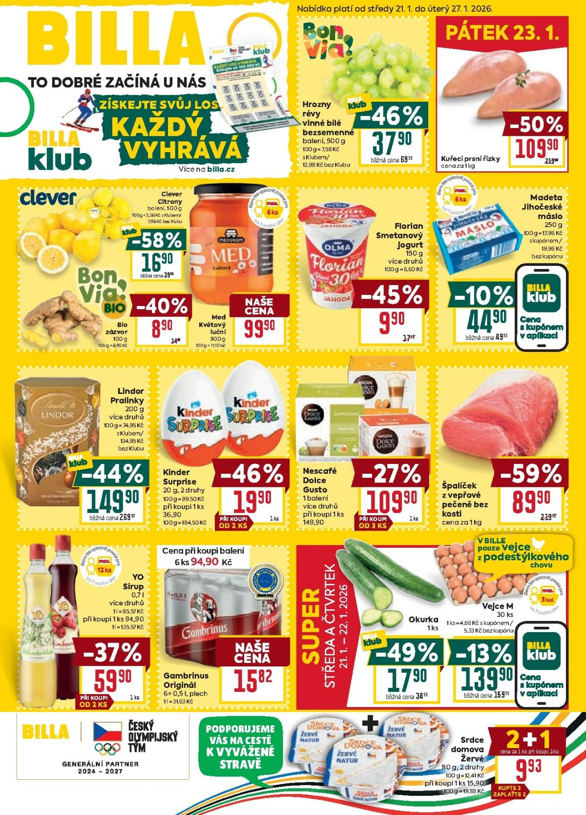 Billa - Malý leták leták platný od 28.01. do 03.02.