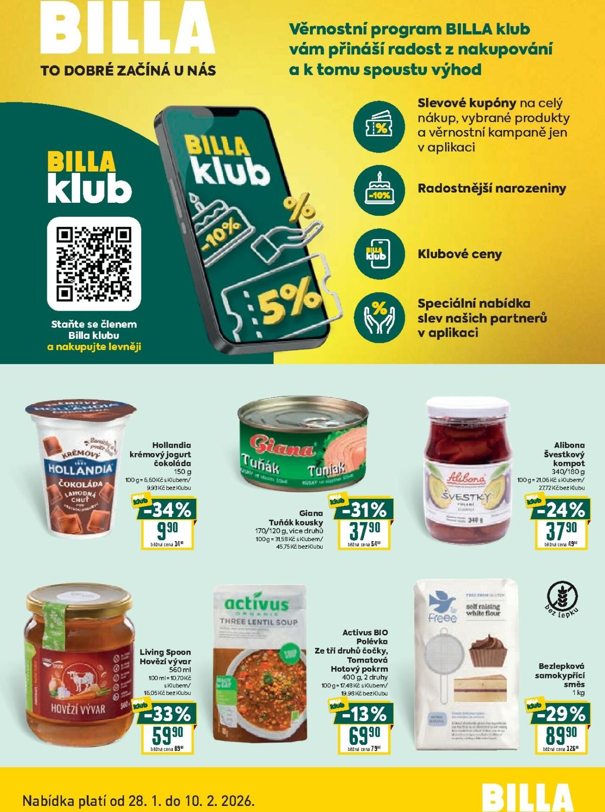 Billa - Klub leták platný od 28.01. do 10.02.