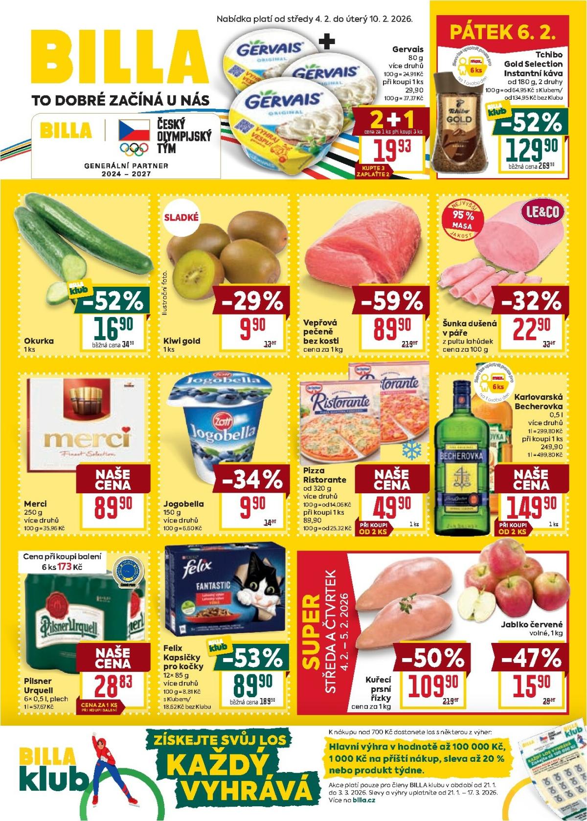 Billa leták platný od středy 04.02.2026 do úterý 10.02.2026