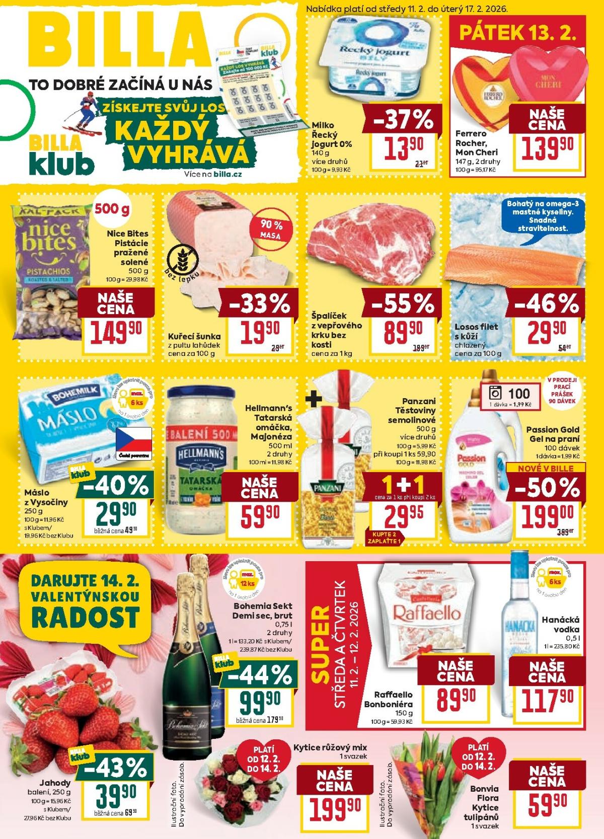 Billa leták platný od středy 11.02.2026 do úterý 17.02.2026