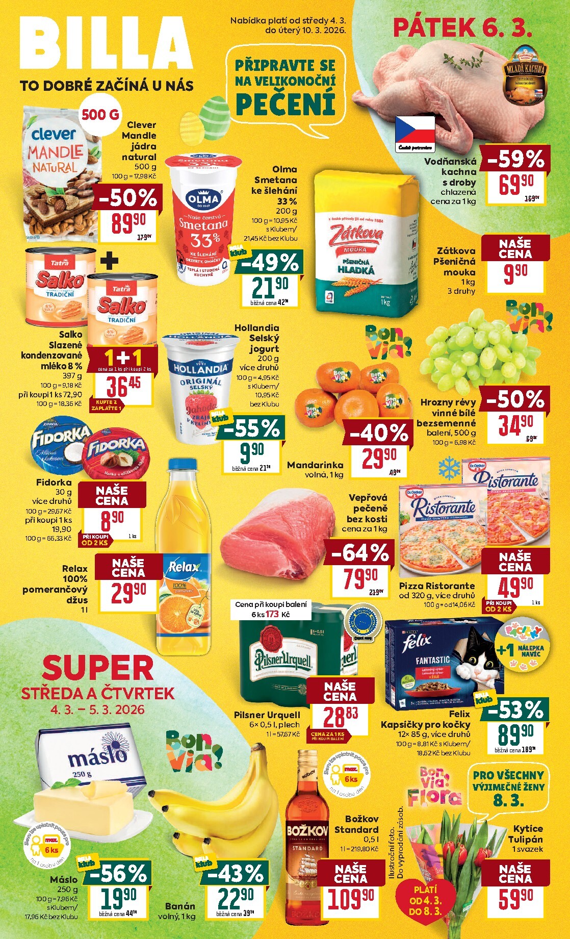 Billa - Malý leták leták platný od středy 04.03.2026 do úterý 10.03.2026
