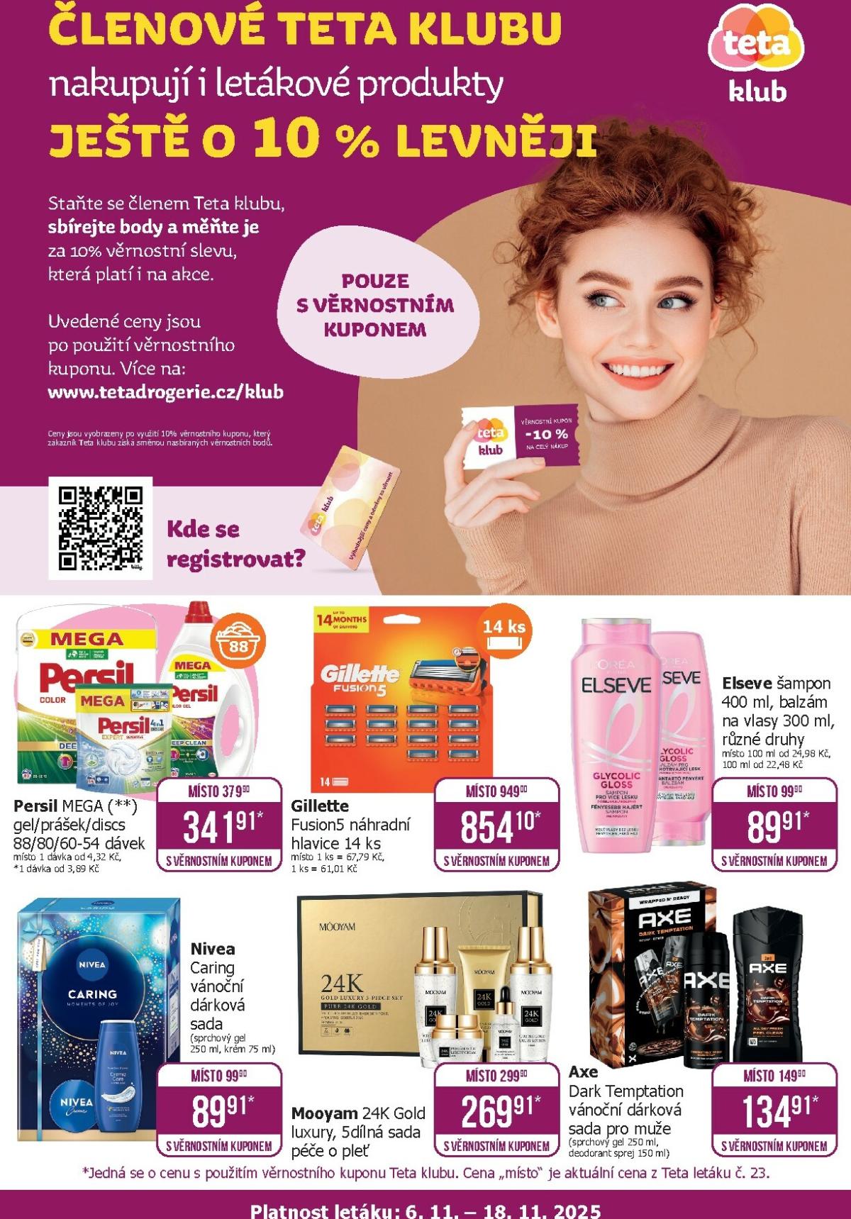 Aktuální leták Teta drogerie - Klub od 06.11. do 18.11.