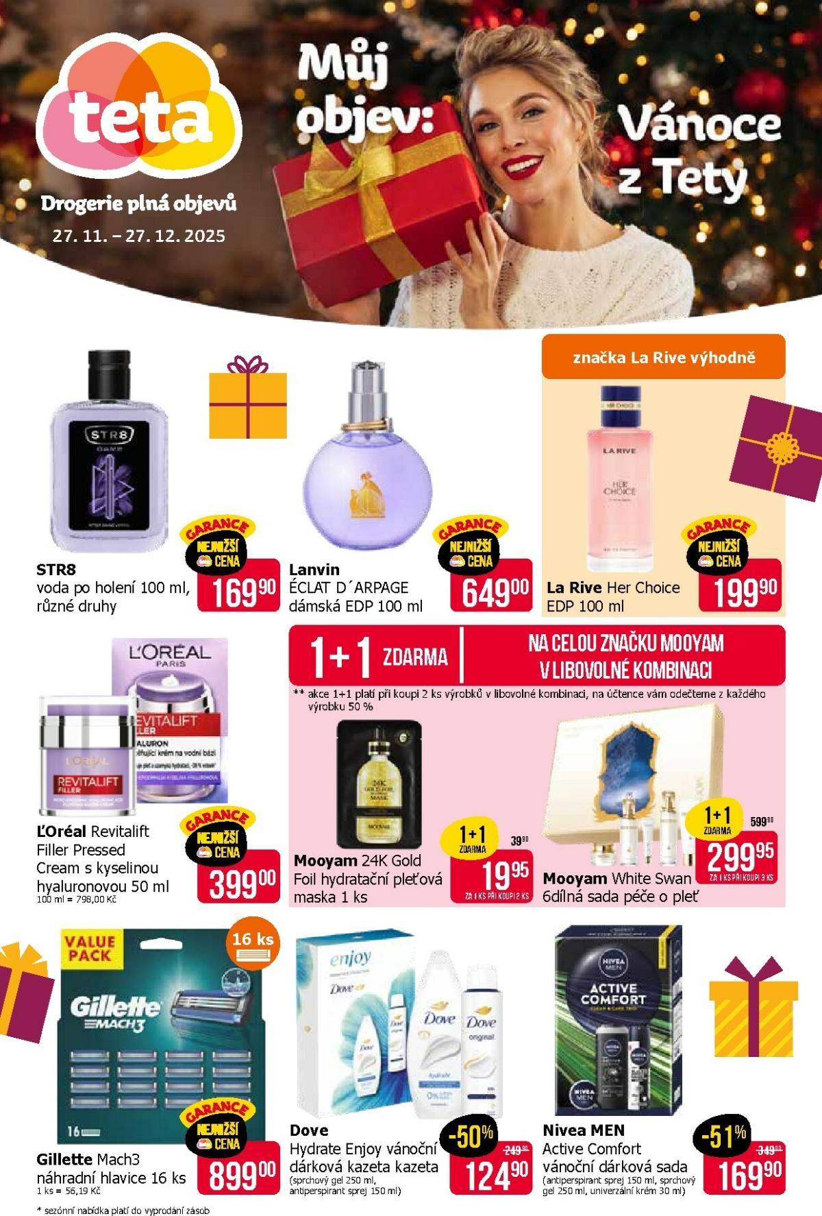 Aktuální leták Teta drogerie - Vánoce z Tety od 27.11. do 27.12.