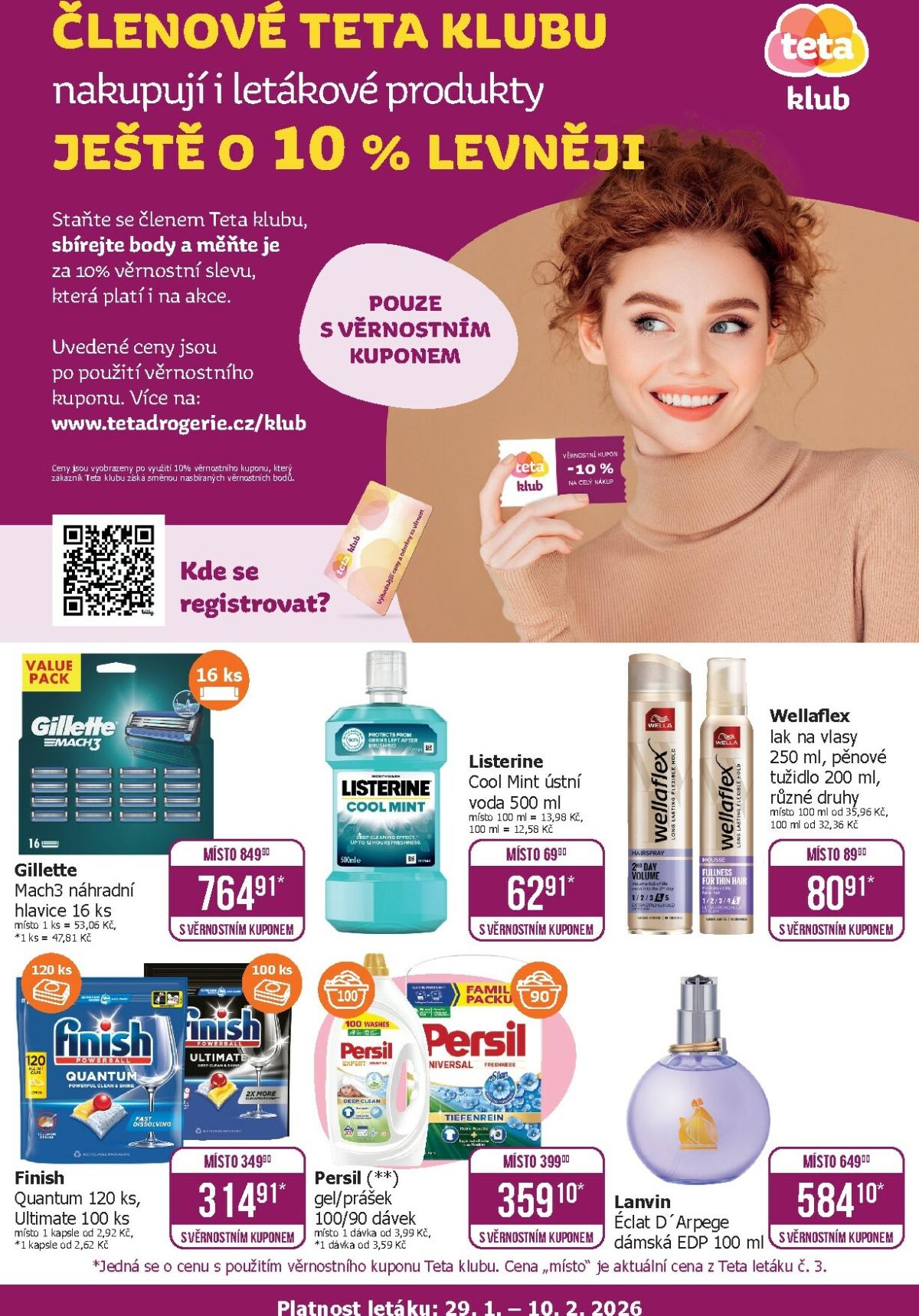 Teta drogerie - Klub leták platný od 29.01. do 10.02.