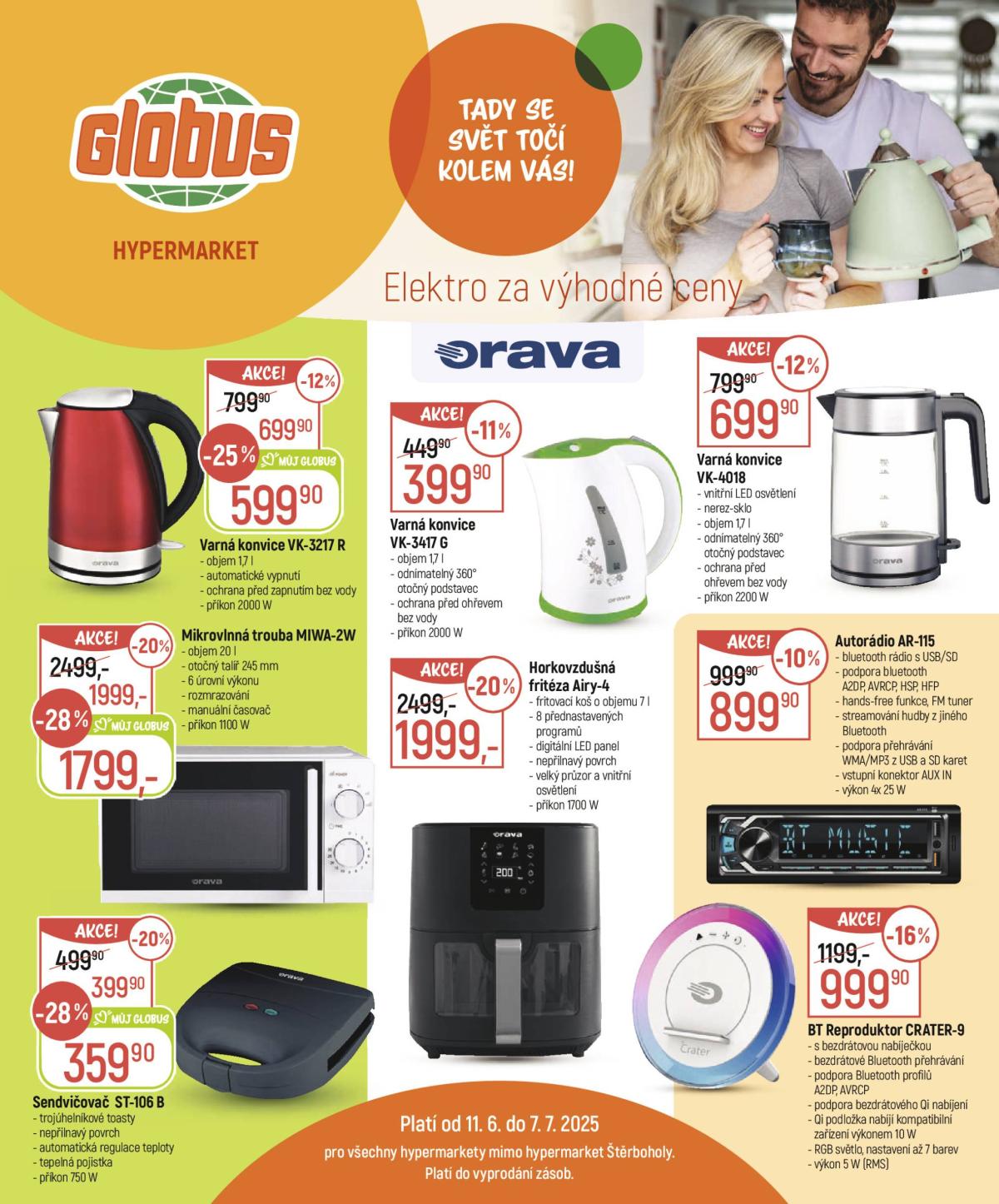 Leták Globus - Elektro za výhodné ceny od 11.06. do 07.07.