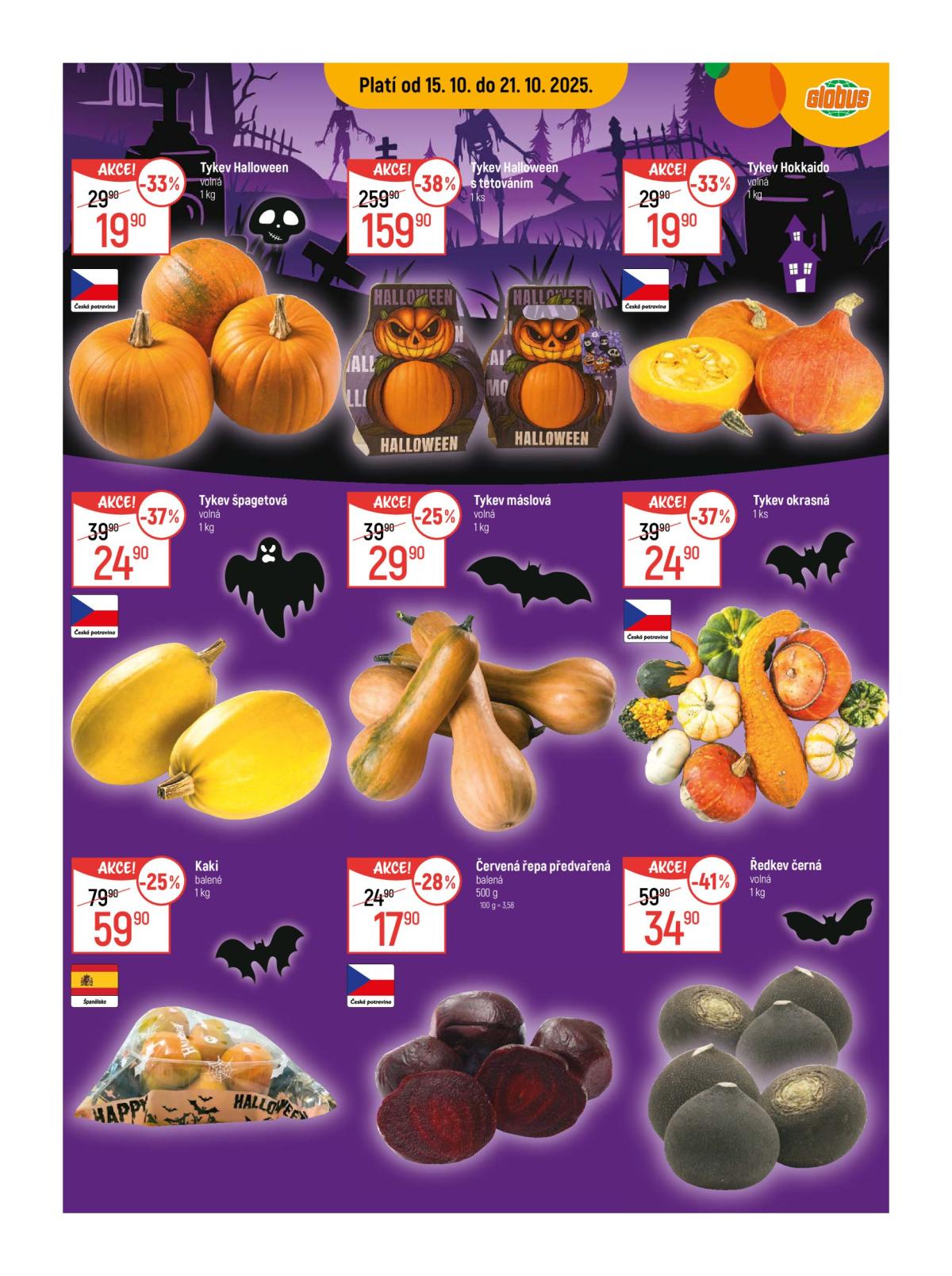 Aktuální leták Globus - Váš svět nízkých cen od 15.10. do 21.10.