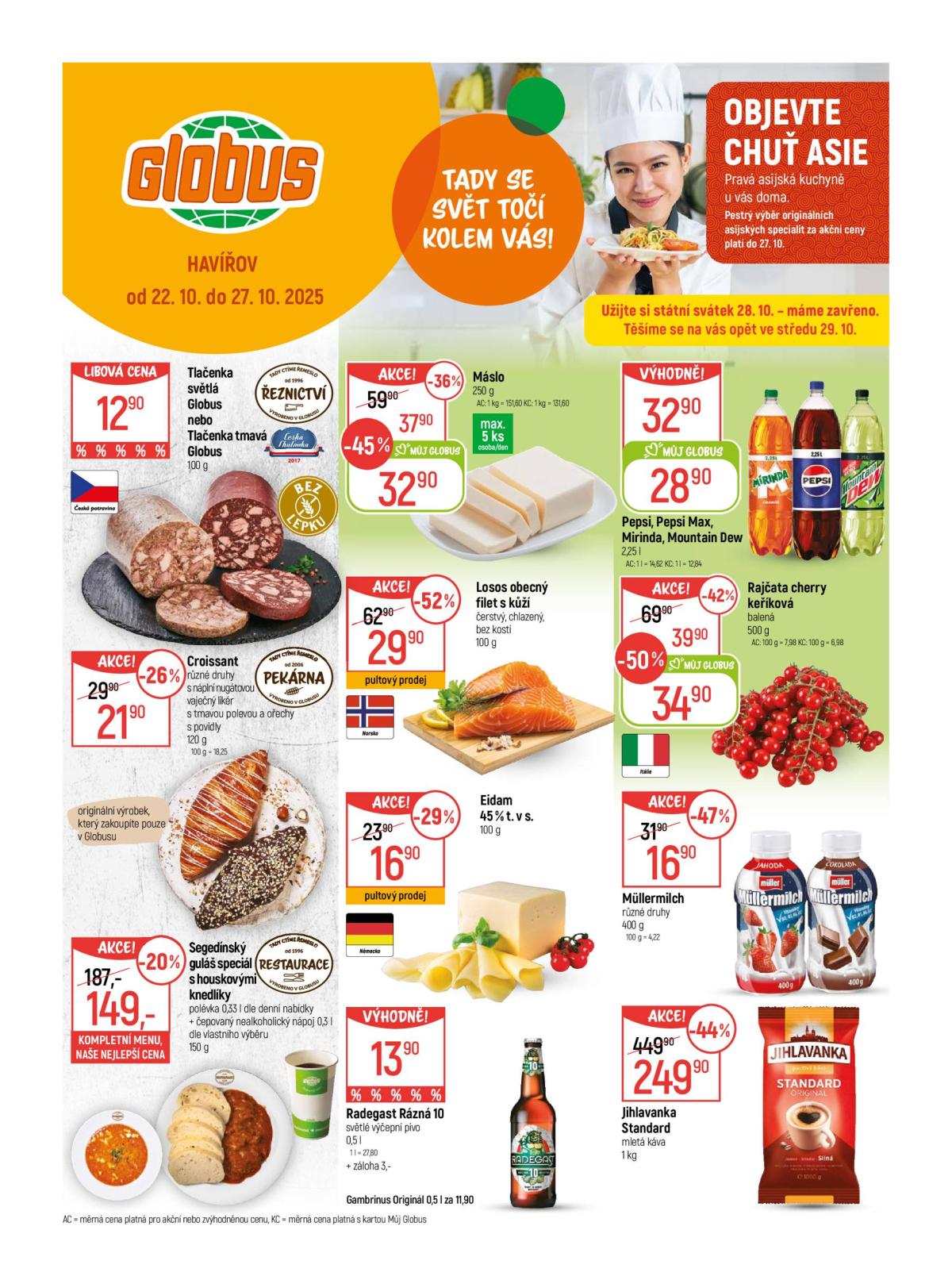 Aktuální leták Globus - Havířov - Prostřední Suchá od 22.10. do 27.10.