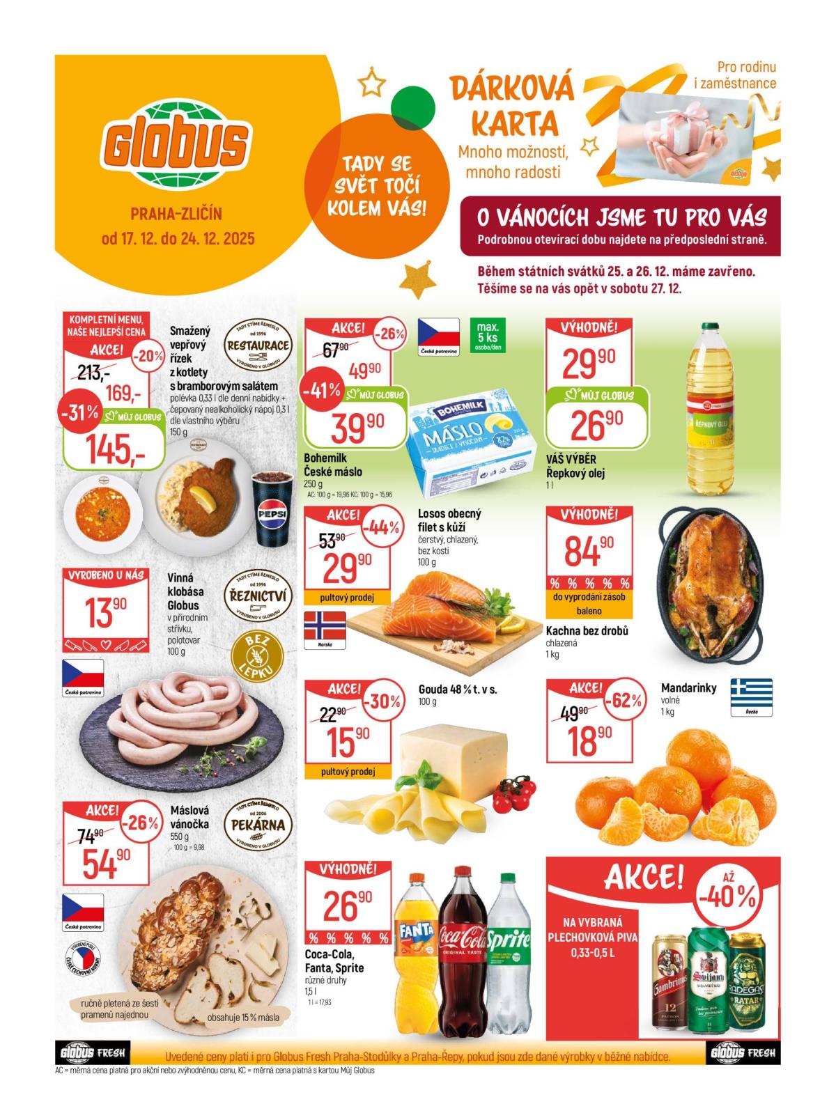 Aktuální leták Globus - Praha - Zličín od 17.12. do 24.12.