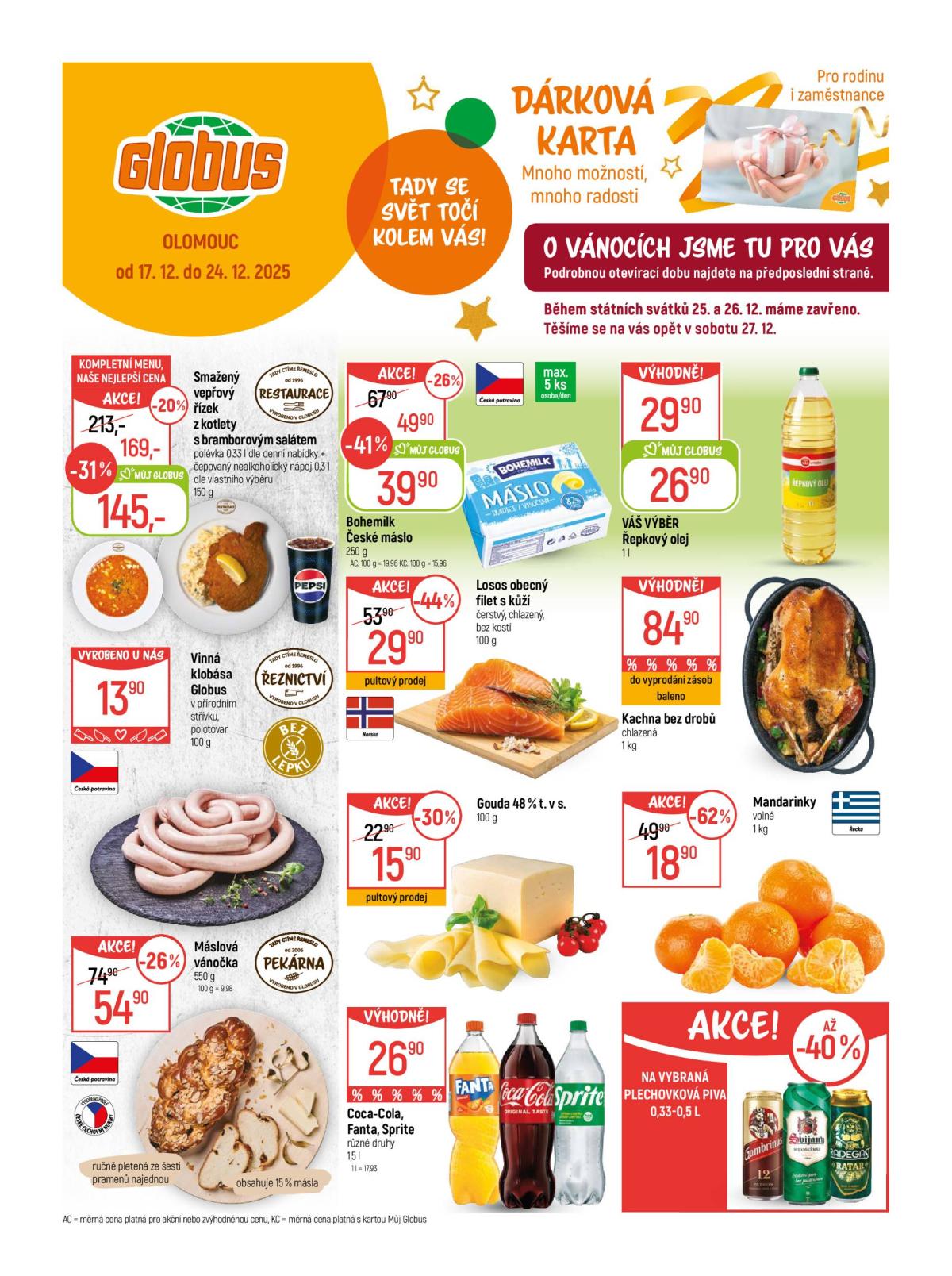 Aktuální leták Globus - Olomouc od 17.12. do 24.12.