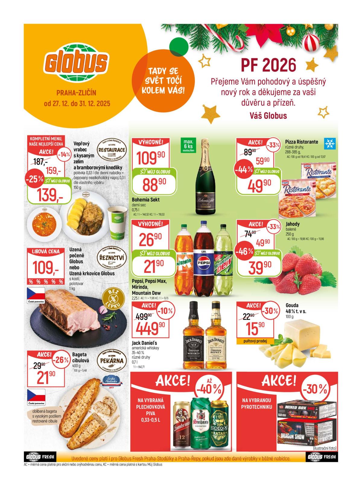 Aktuální leták Globus - Praha - Zličín od 27.12. do 31.12.