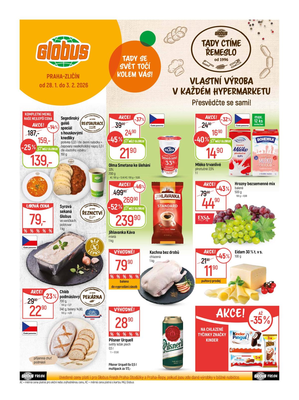 Globus - Praha - Zličín leták platný od 28.01. do 03.02.