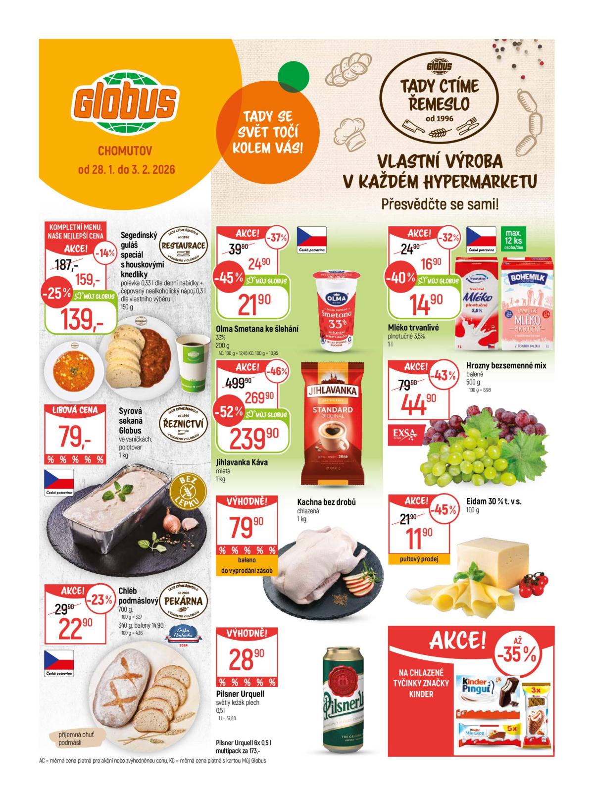 Globus - Chomutov leták platný od 28.01. do 03.02.