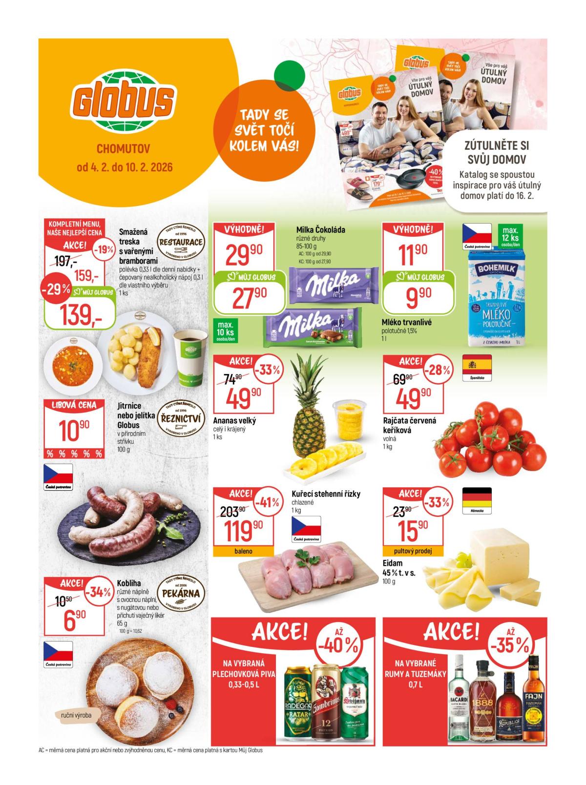 Globus - Chomutov leták platný od středy 04.02.2026 do úterý 10.02.2026