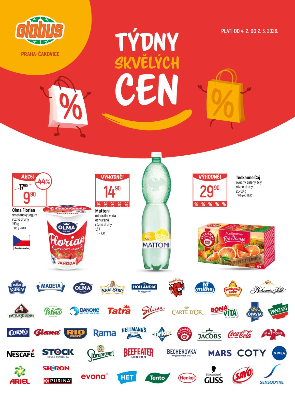 Globus - Praha – Čakovice leták platný od středy 04.02.2026 do pondělí 02.03.2026