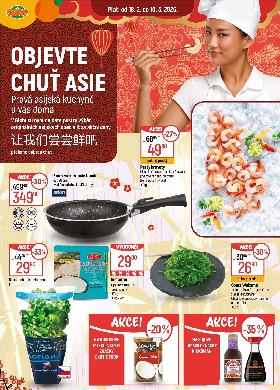 Globus - Chuť Asie leták platný od středy 18.02.2026 do úterý 10.03.2026