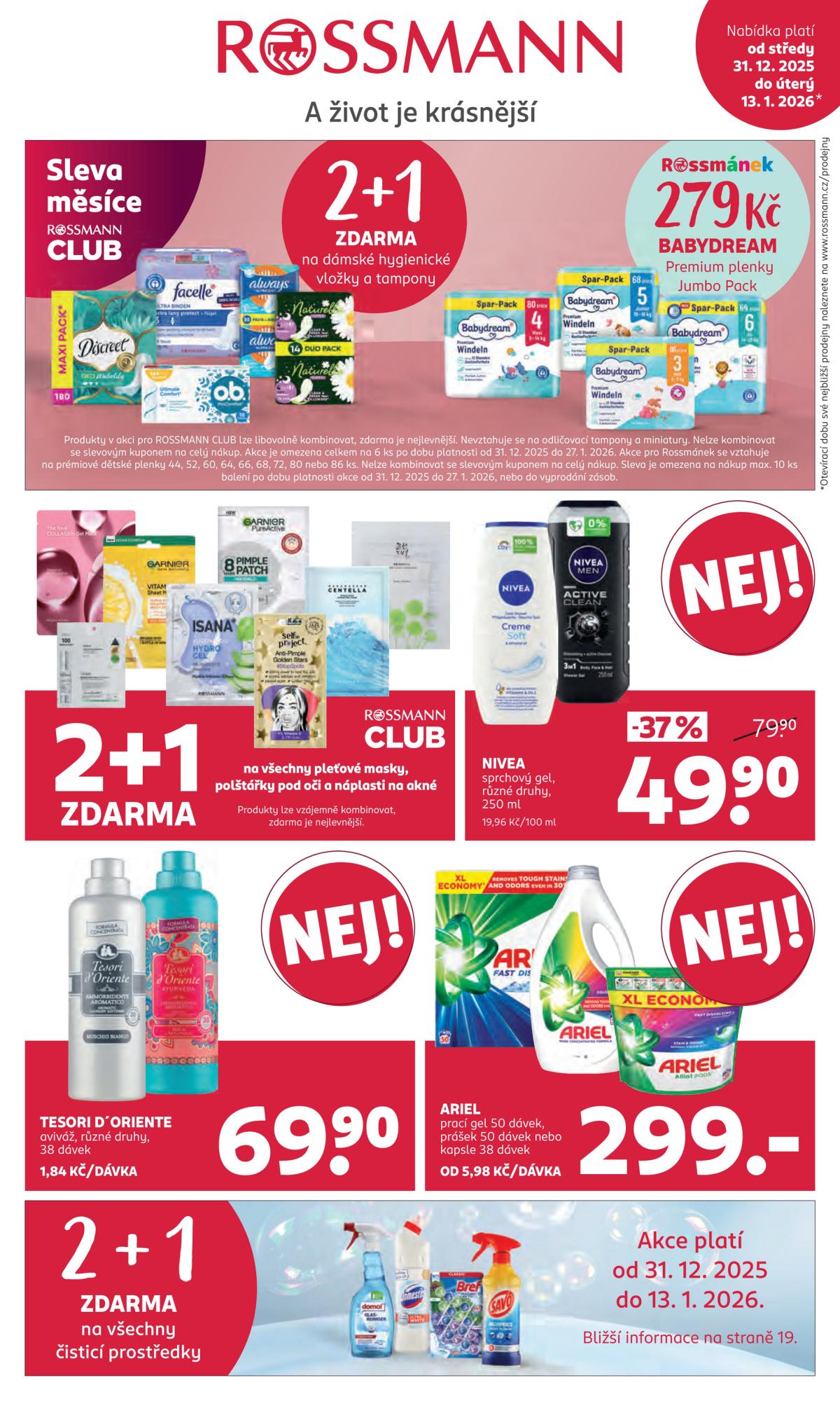Aktuální leták ROSSMANN od 31.12. do 13.01.