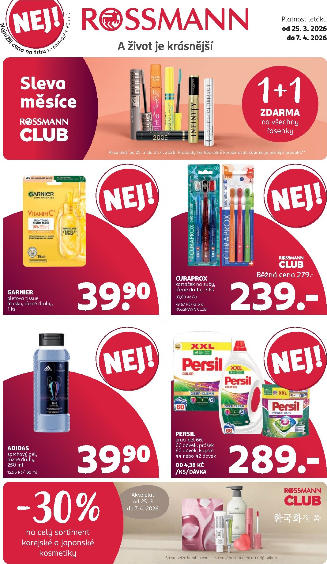 ROSSMANN leták platný od středy 25.03.2026 do úterý 07.04.2026