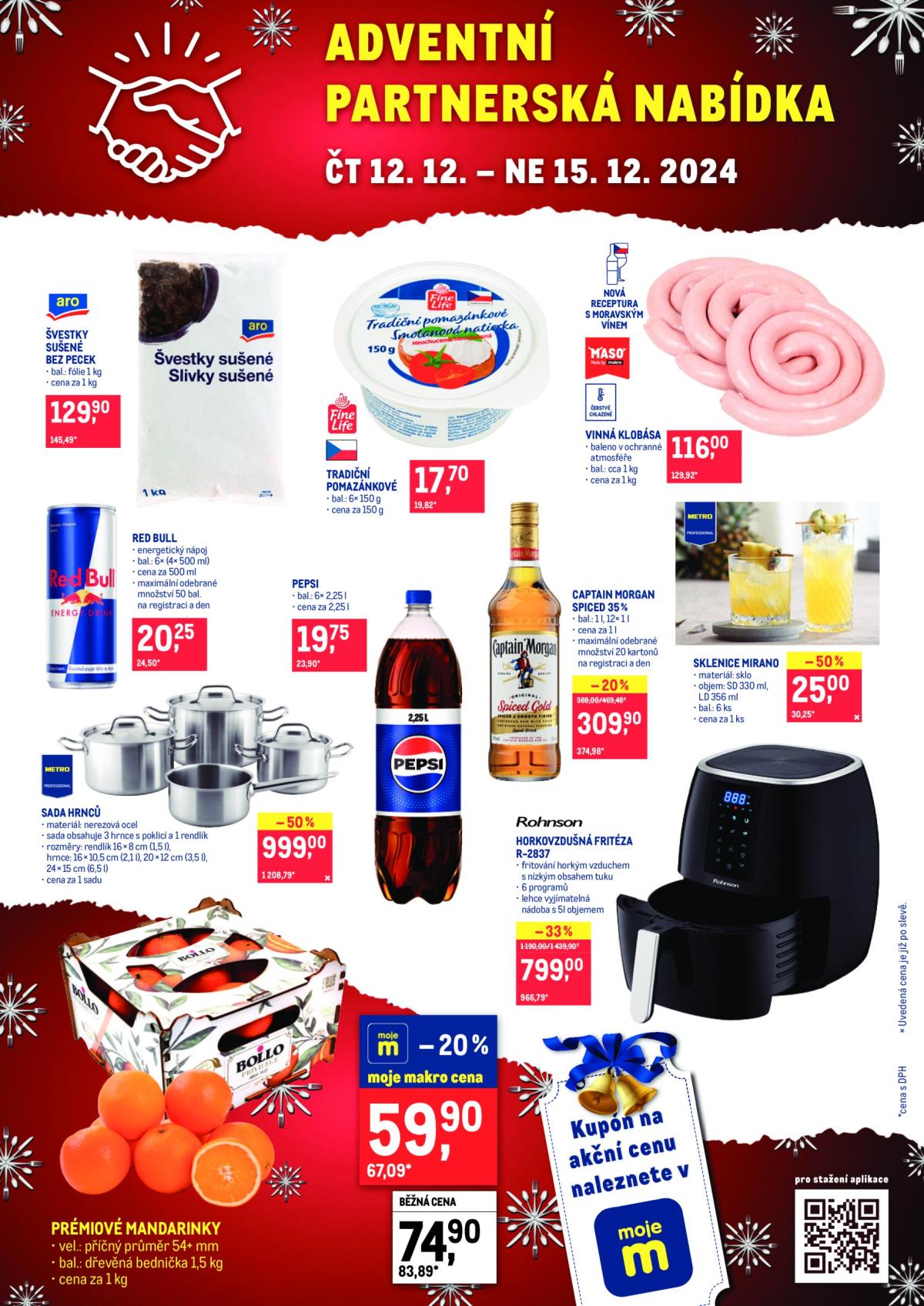 Leták Makro - Adventní partnerská nabídka od 12.12. do 15.12.