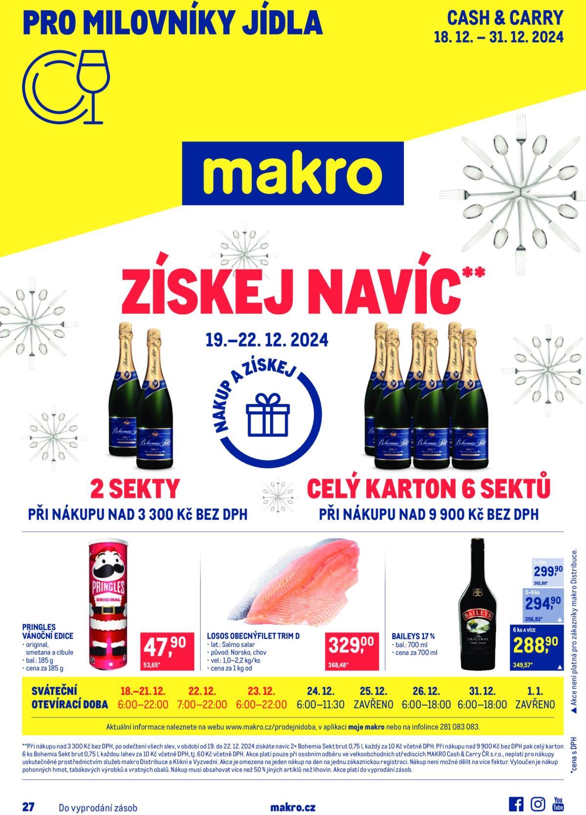 Leták Makro - Pro milovníky jídla od 18.12. do 31.12.